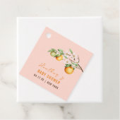 サマーシンプルオレンジ柑橘系ベビーシャワー フェイバータグ (インサイチュ)