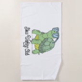 サマーシーカメフローラボホフラワー ビーチタオル (正面)