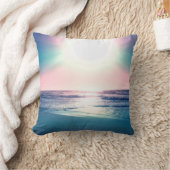 サマーシーサンセットトロピカルビーチ写真 クッション (ブランケット)