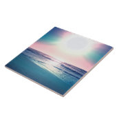 サマーシーサンセットトロピカルビーチ写真 タイル (側面)