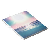 サマーシーサンセットトロピカルビーチ写真 ノートパッド (アングル)