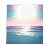 サマーシーサンセットトロピカルビーチ写真 ノートパッド (正面)