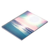 サマーシーサンセットトロピカルビーチ写真 ノートブック (左側)