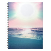 サマーシーサンセットトロピカルビーチ写真 ノートブック (正面)
