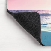 サマーシーサンセットトロピカルビーチ写真 マウスパッド (コーナー)