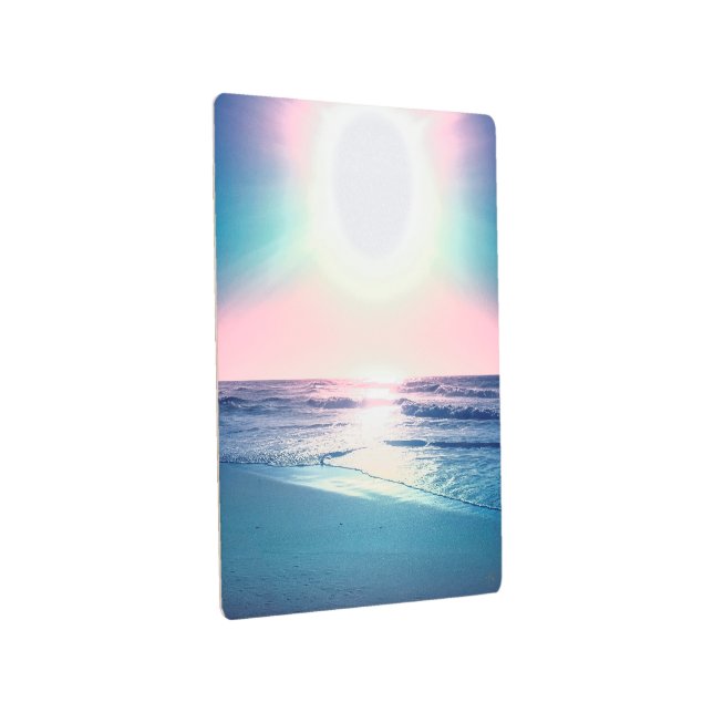 サマーシーサンセットトロピカルビーチ写真 メタルプリント (3/4)