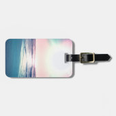 サマーシーサンセットトロピカルビーチ写真 ラゲッジタグ (正面横)