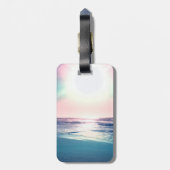 サマーシーサンセットトロピカルビーチ写真 ラゲッジタグ (裏面縦)