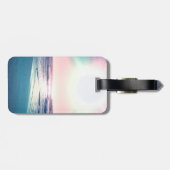 サマーシーサンセットトロピカルビーチ写真 ラゲッジタグ (裏面横)