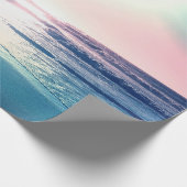 サマーシーサンセットトロピカルビーチ写真 ラッピングペーパー (角)