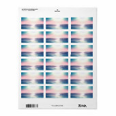 サマーシーサンセットトロピカルビーチ写真 ラベル (フルシート)