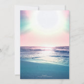 サマーシーサンセットトロピカルビーチ写真 招待状 (裏面)