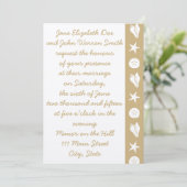 サマーシーシェルズインサンド結婚式招待状 招待状 (スタンド正面)