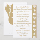 サマーシーシェルズインサンド結婚式招待状 招待状 (正面/裏面)