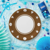 サマーシーシェルズインチョコレート紙プレート ペーパープレート (パーティー)