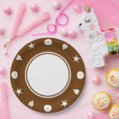 サマーシーシェルズインチョコレート紙プレート ペーパープレート (パーティー)