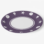 サマーシーシェルズインパープル紙プレート ペーパープレート (アングル)