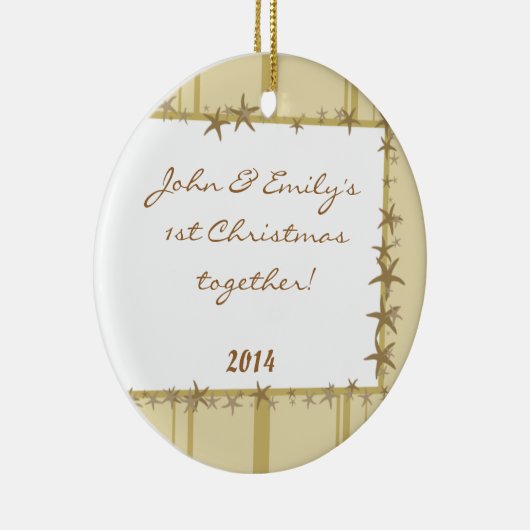 サマーシーシェルビーチパーソナライズされた名オーナメント セラミックオーナメント (右)