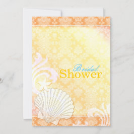 サマーシーシェルビーチブライダルシャワー 招待状