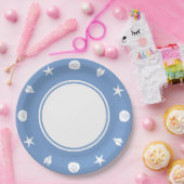 サマーシーシェルinペリウィンクル紙プレート ペーパープレート (パーティー)
