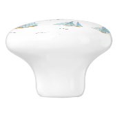 サマーシータイムセール付き可愛いヨット セラミックノブ (側面)