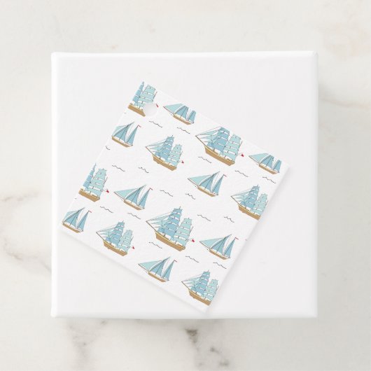 サマーシータイムセール付き可愛いヨット フェイバータグ (インサイチュ)