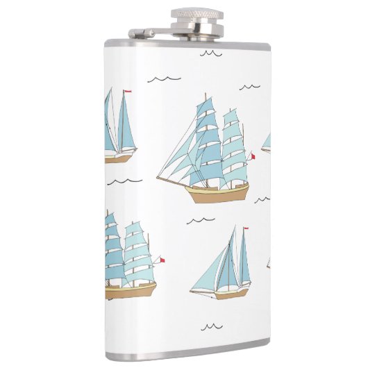 サマーシータイムセール付き可愛いヨット フラスク (右)