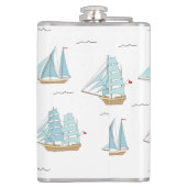 サマーシータイムセール付き可愛いヨット フラスク (裏面)