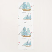 サマーシータイムセール付き可愛いヨット ヨガマット (裏面)