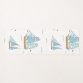 サマーシータイムセール付き可愛いヨット ヨガマット (正面(横))