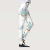 サマーシータイムセール付き可愛いヨット レギンス (右)