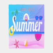 サマーシーバケーションフリースブランケット フリースブランケット (正面)