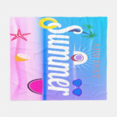 サマーシーバケーションフリースブランケット フリースブランケット (正面(横))