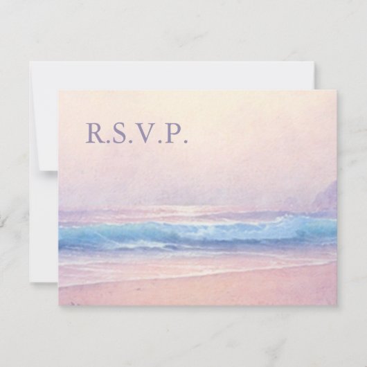 サマーシービーチ結婚式RSVP応答 出欠カード (正面)