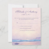 サマーシービーチ結婚式RSVP応答 出欠カード (裏面)