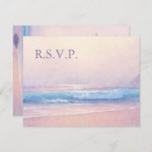 サマーシービーチ結婚式RSVP応答 出欠カード (正面/裏面)