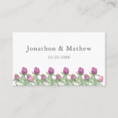 サマージャングルウォーターカラーフローラウェディングRSVP エンクロージャーカード (裏面)