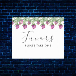 サマージャングルウォーターカラーフローラ結婚式の引き出物 ポスター