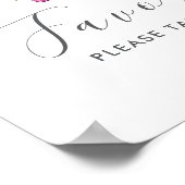 サマージャングルウォーターカラーフローラ結婚式の引き出物 ポスター (角)