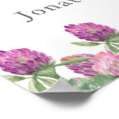 サマージャングルウォーターカラー結婚フローラのプラグ抜き ポスター (角)