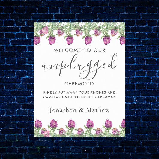 サマージャングルウォーターカラー結婚フローラのプラグ抜き ポスター