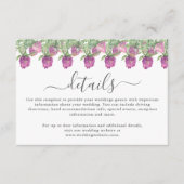 サマージャングルウォーターカラー結婚フローラ詳細 エンクロージャーカード (正面)