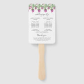 サマージャングルウォーターカラー結婚フローラ ハンドファン (裏面)