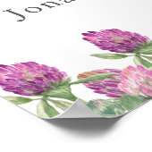 サマージャングルウォーターカラー結婚フローラ ポスター (角)