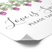 サマージャングルウォーターカラー結婚フローラ ポスター (角)