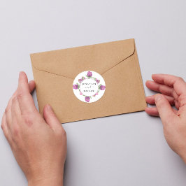 サマージャングルウォーターカラー結婚フローラ ラウンドシール