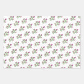 サマージャングルウォーターカラー結婚フローラ ラッピングペーパーシート (正面2)