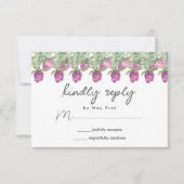 サマージャングルウォーターカラー結婚フローラ 出欠カード (正面)