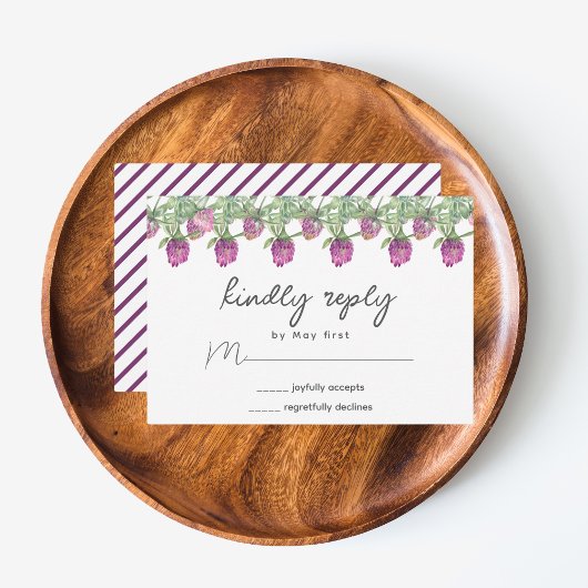 サマージャングルウォーターカラー結婚フローラ 出欠カード