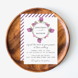 サマージャングルウォーターカラー結婚フローラ 招待状